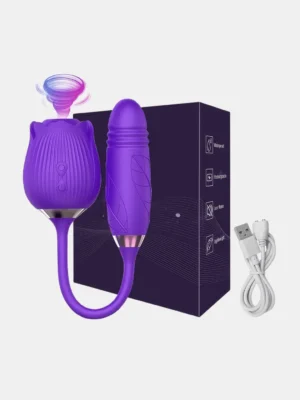 Dual-Function Vibrator with Suction Stimulator