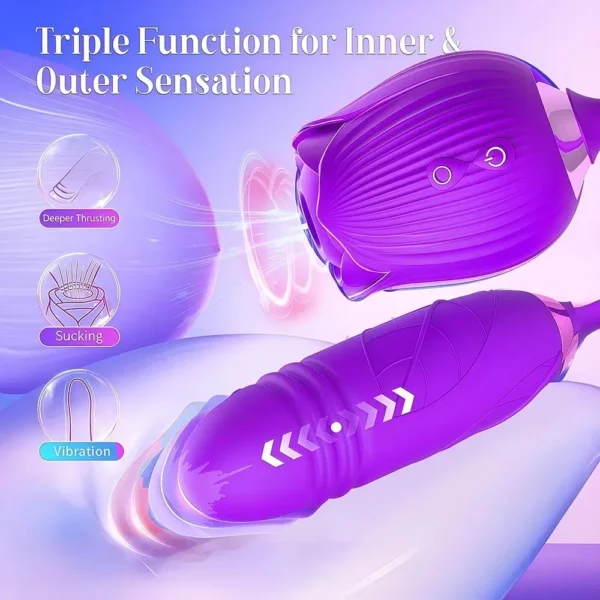 Dual-Function Vibrator with Suction Stimulator